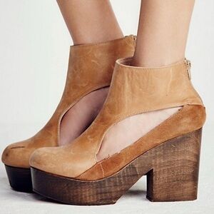 Free People Horizon clog platform wooden clog women's 38